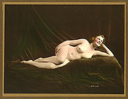 p4s42 Henry Shaw Hand Tinted Reclining Nude